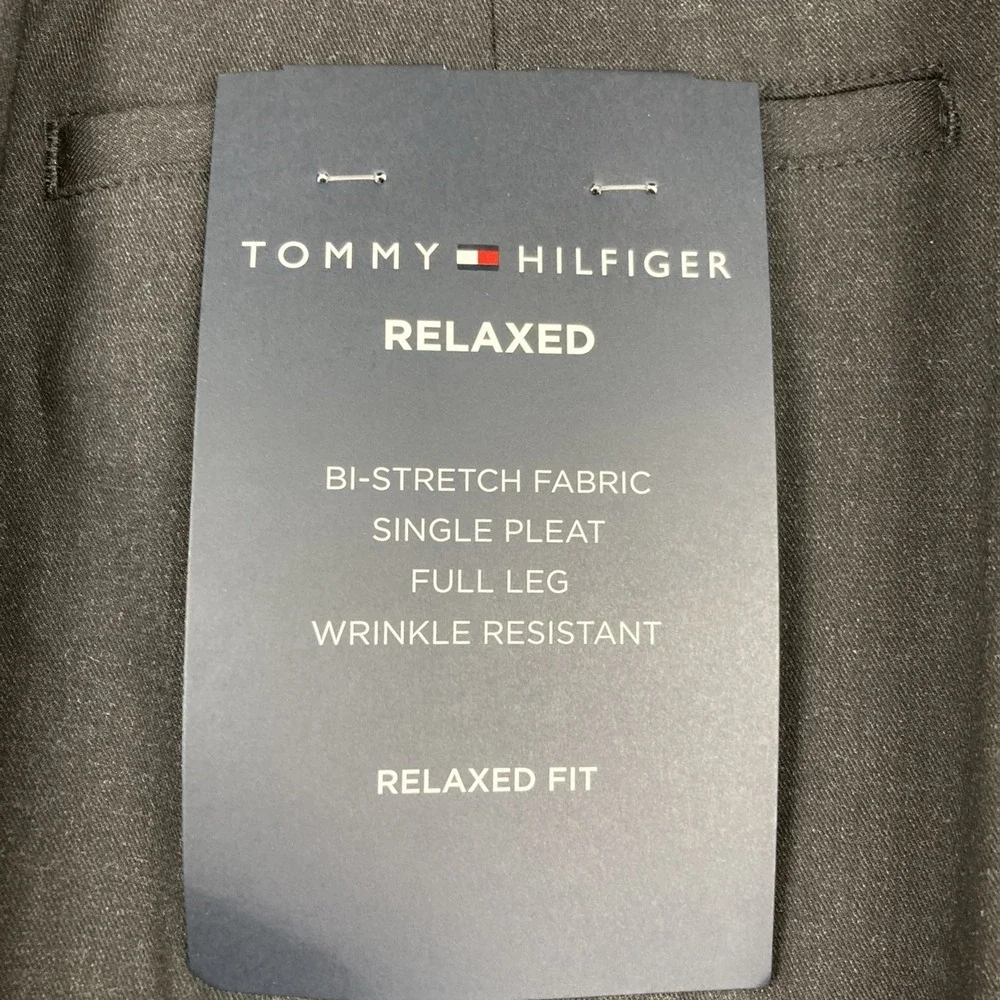Tommy Hilfiger Mens Modern‎ fit Dress Pants 40 / 30 Dark Grey Solid